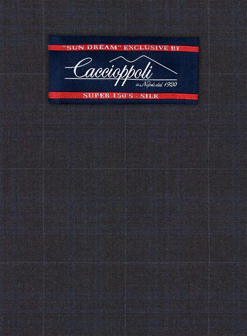 Caccioppoli Sun Dream Folli Gray Wool Silk Suit