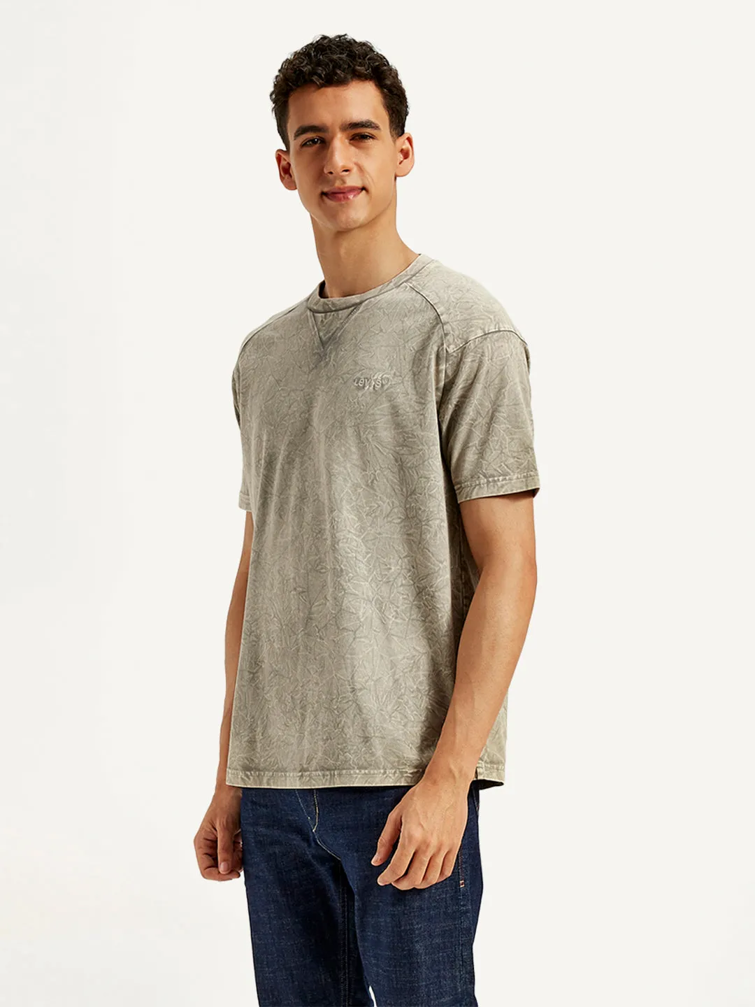 Men's Washed Crew Neck T-Shirt