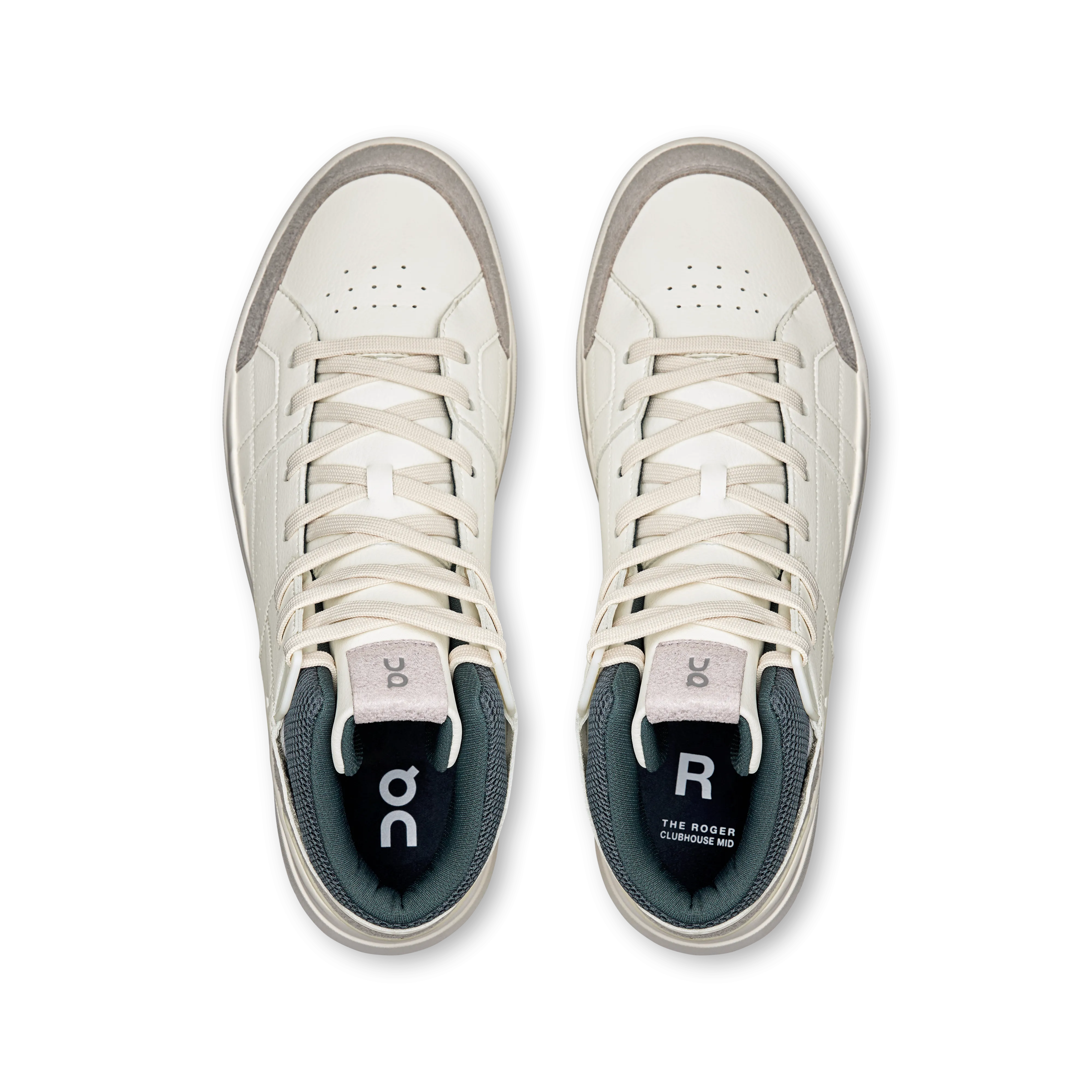 On Running Men's The Roger Clubhouse Mid Shoes - White / Evergreen