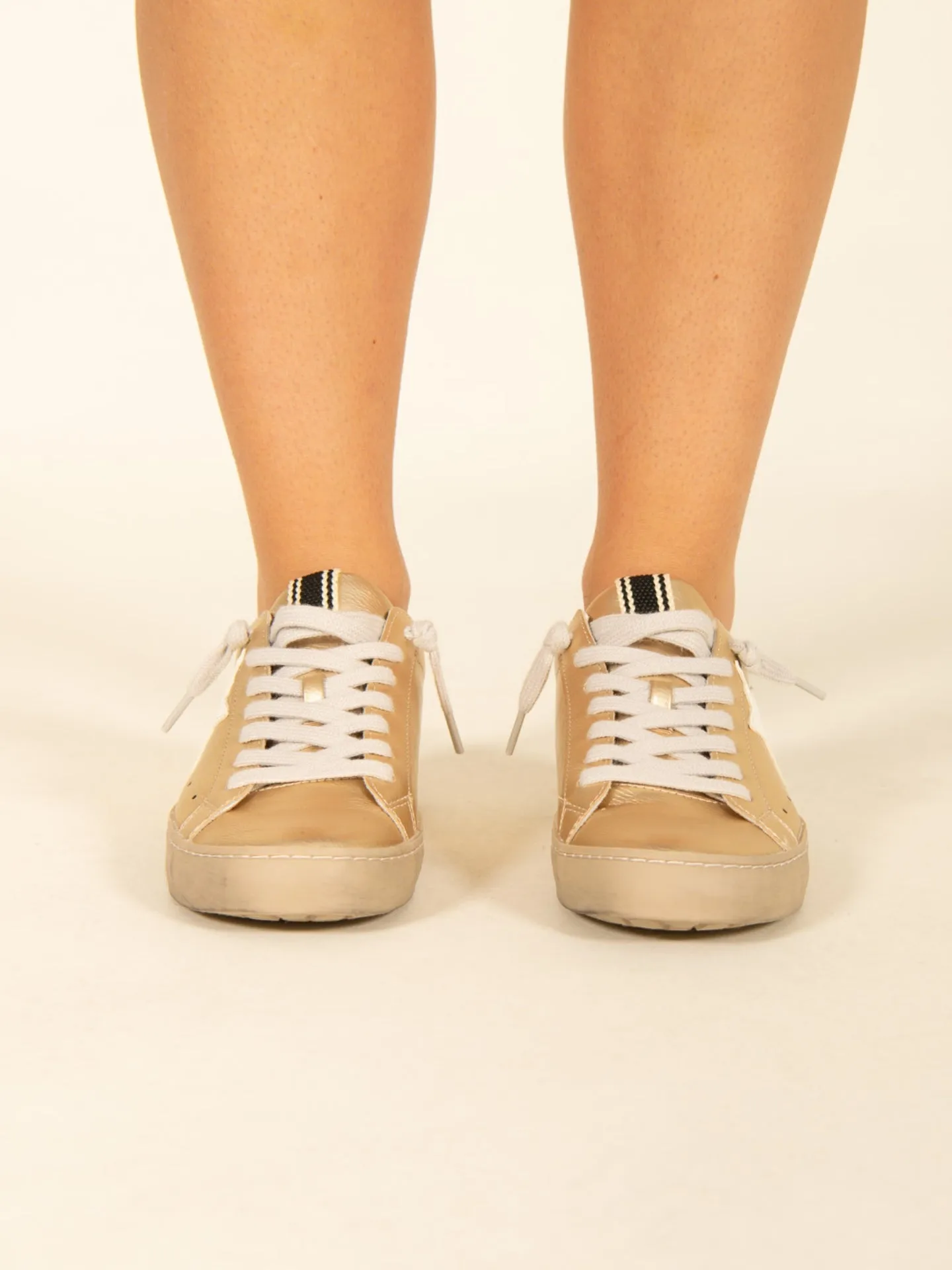 Paula Metallic Gold Sneakers