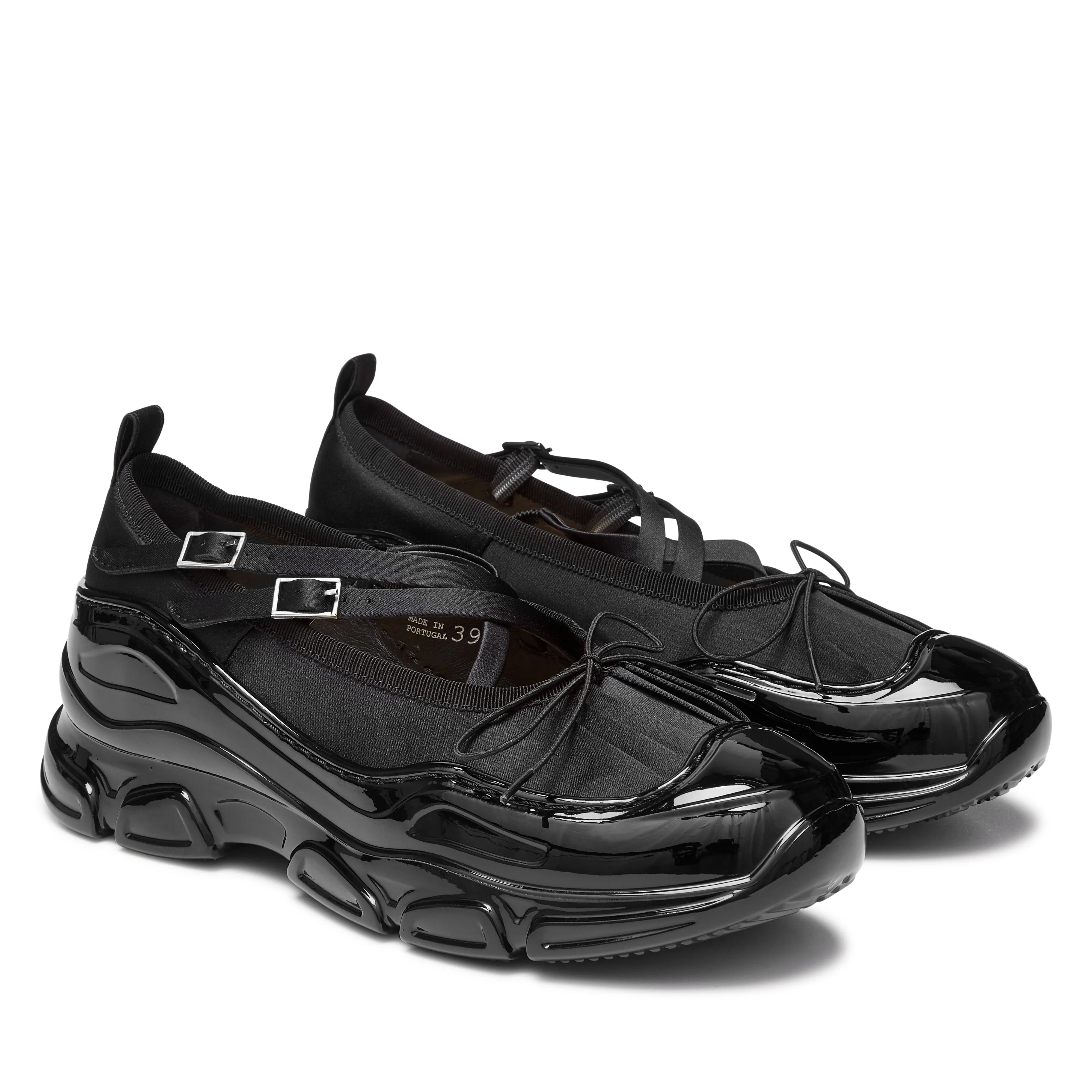 Simone Rocha - Women's Classic Criss Cross Tracker Ballerina Sneakers - (Black)