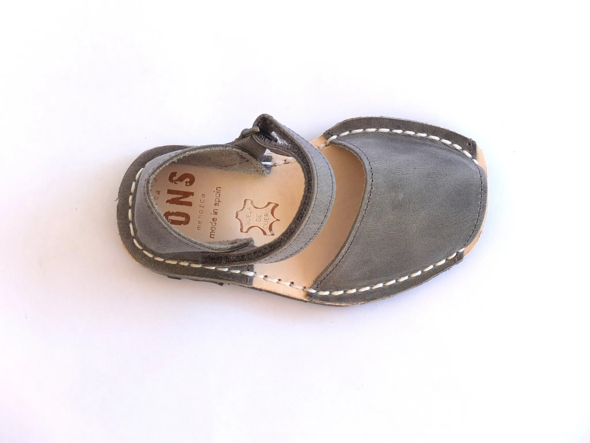 Unisex Grey Leather Classic