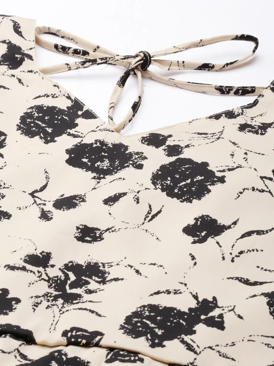 Women Beige Printed Co-Ords