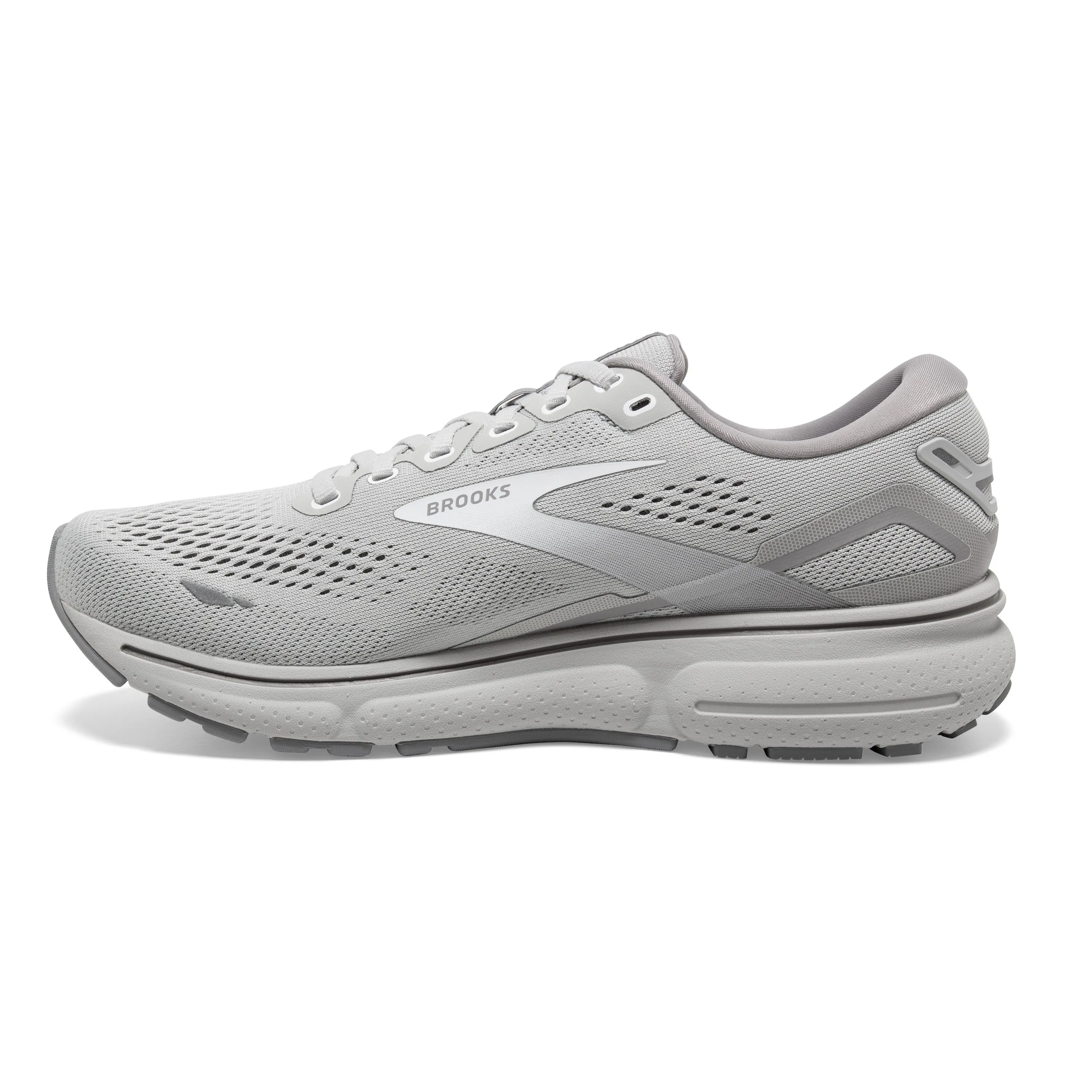 Women's Brooks Ghost 15 1203801B112 Color: Oyster/Alloy/White